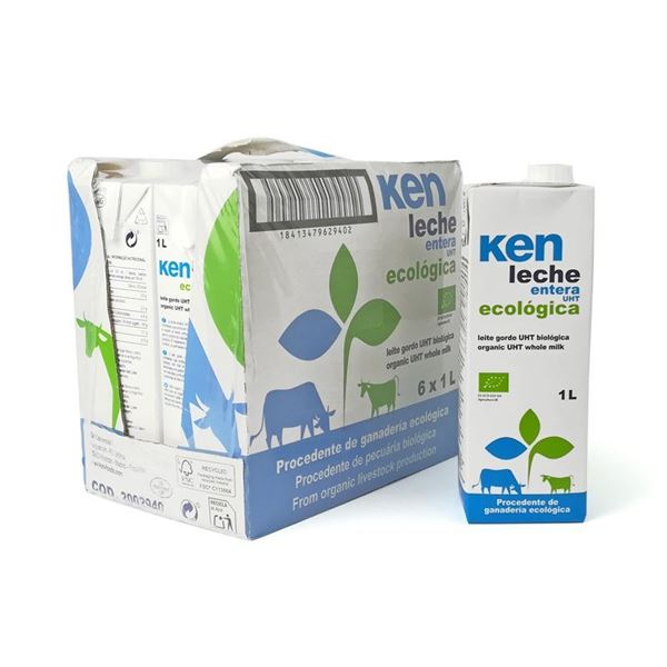 Foto de Caja de leche entera de vaca Ken eco 6 ud
