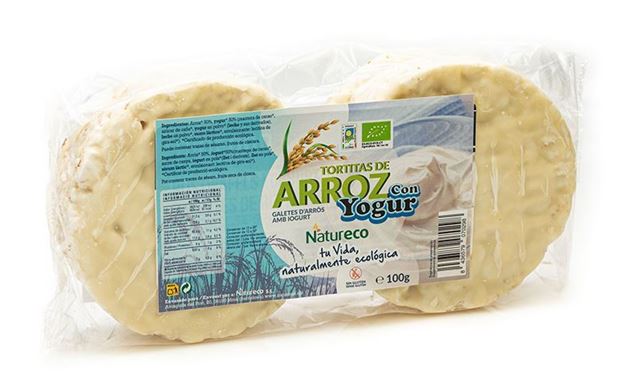 Foto de Tortitas de arroz integral con yogur eco Natureco 100g