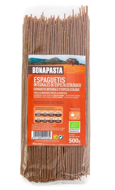 Foto de Espaguetis integrales de Espelta eco 500g BONAPASTA